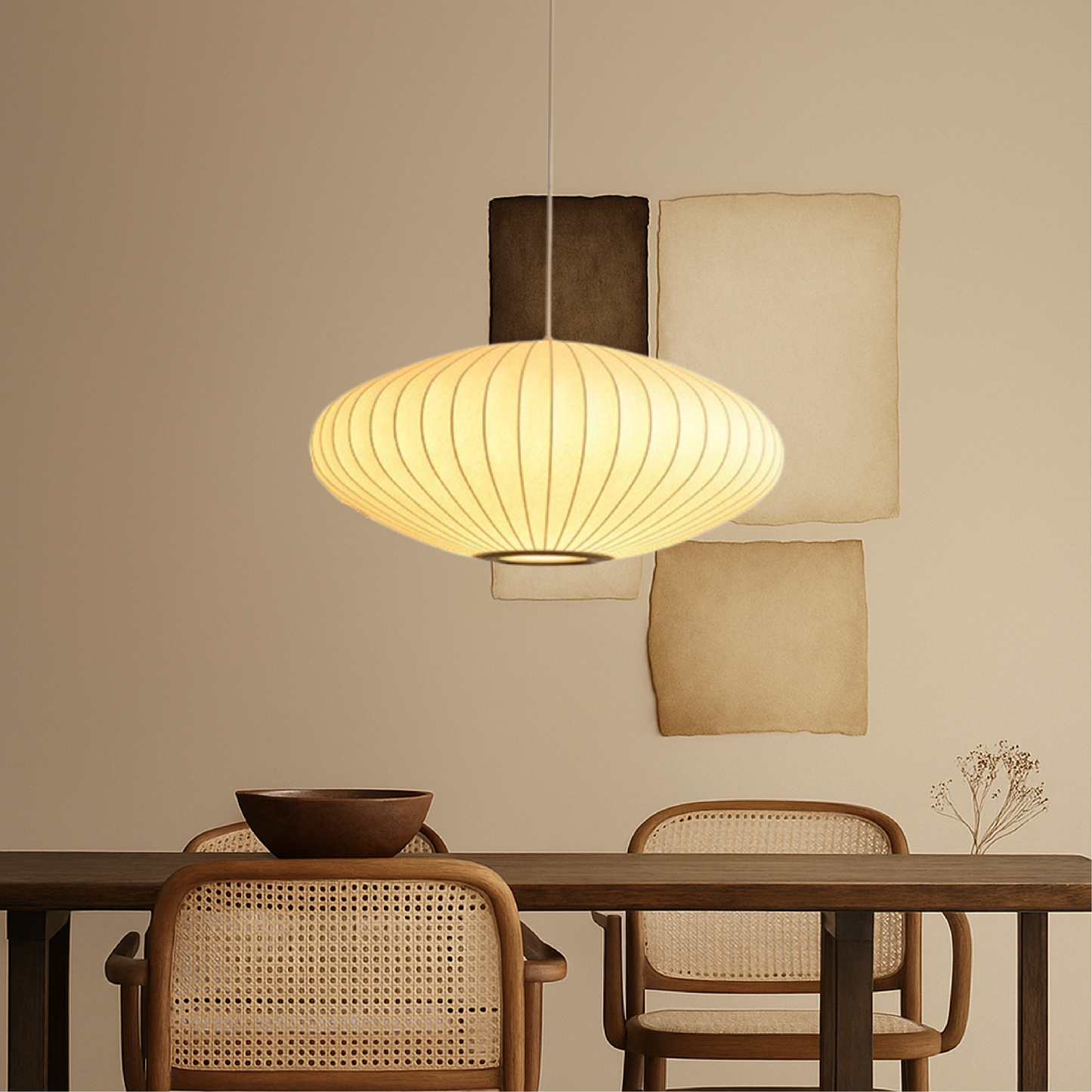Luminth | Italian-Style Silk Pendant Lamp for Elegant Interiors