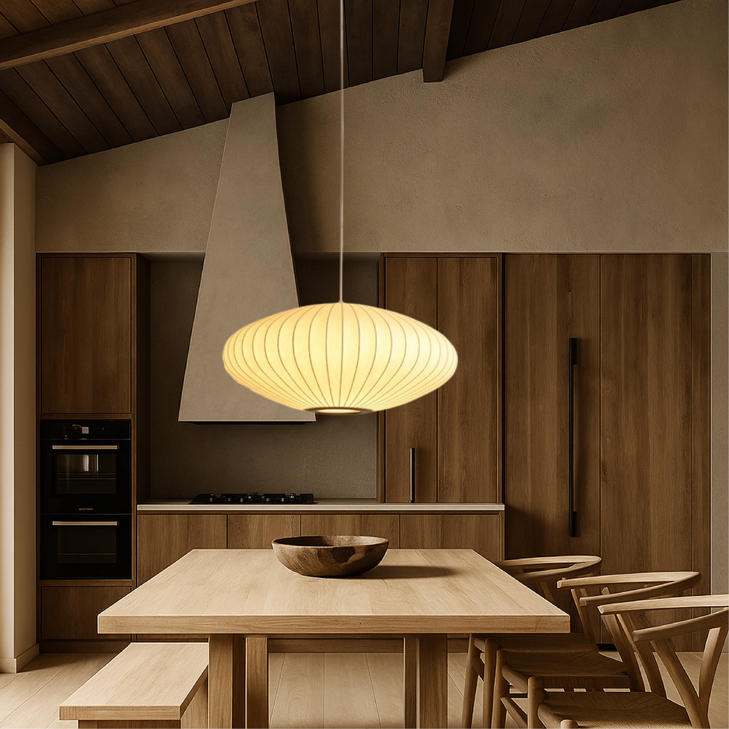 Luminth | Italian-Style Silk Pendant Lamp for Elegant Interiors