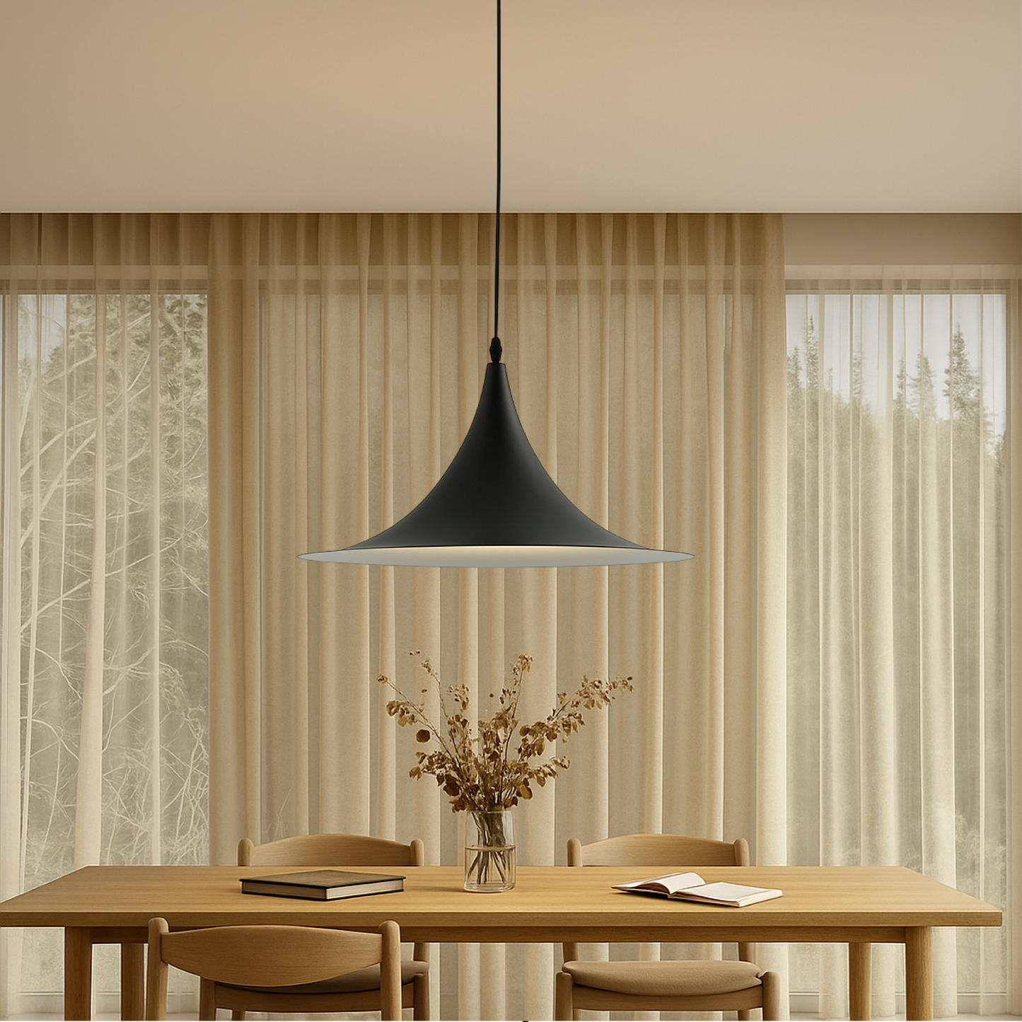 Lumithen | Scandinavian Saucer-Style Ceiling Pendant Light