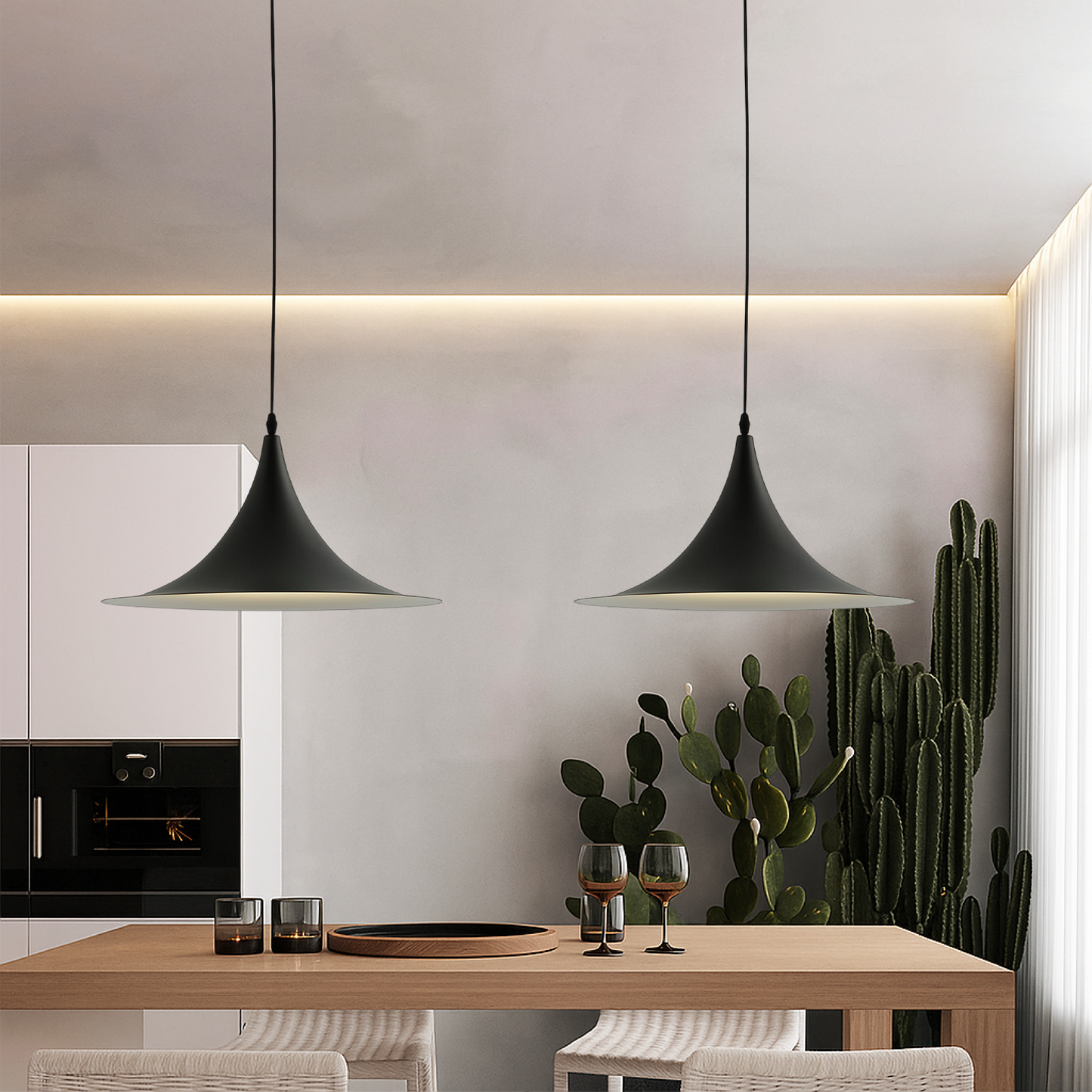 Lumithen | Scandinavian Saucer-Style Ceiling Pendant Light
