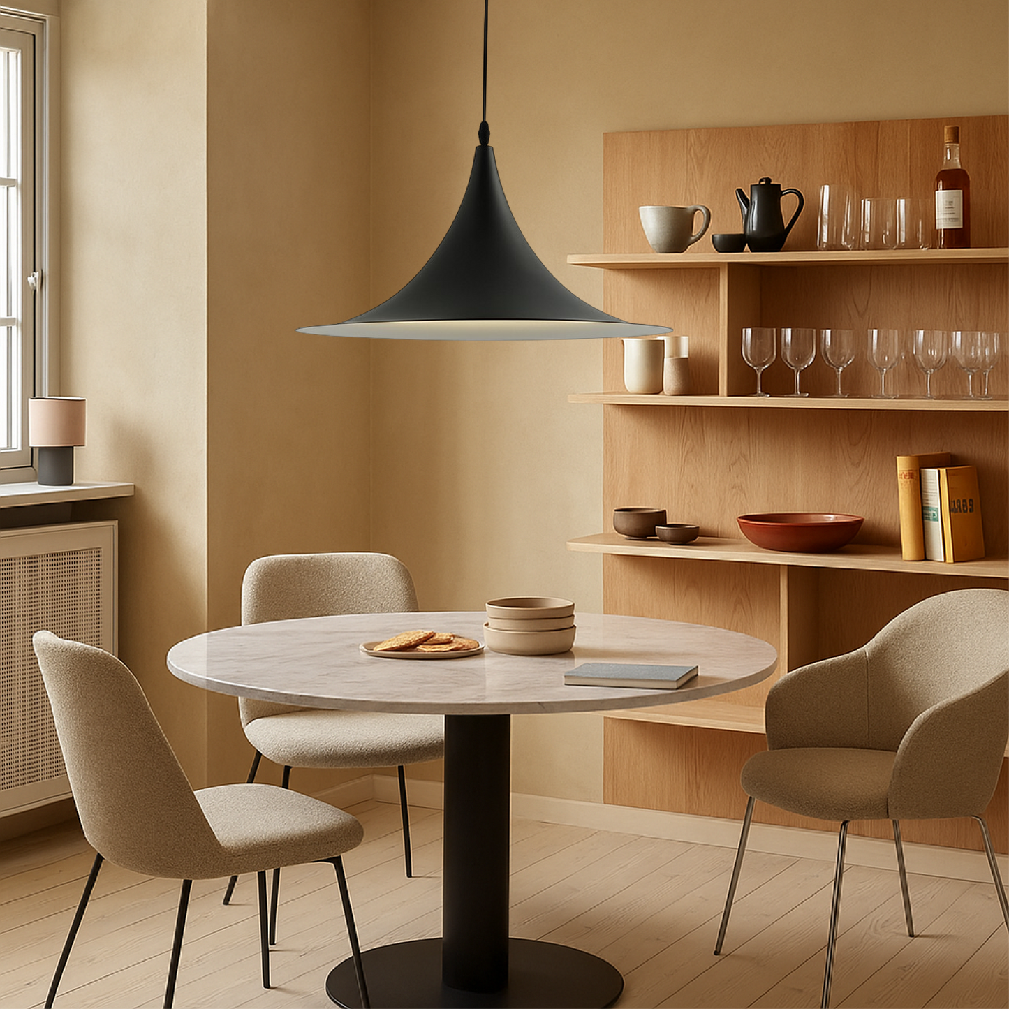 Lumithen | Scandinavian Saucer-Style Ceiling Pendant Light