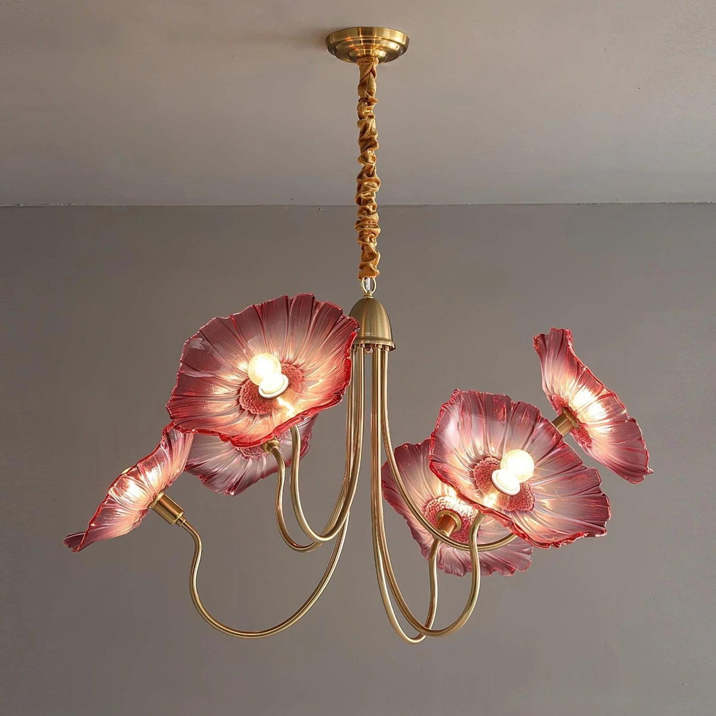 Lunaro | Elegant Lotus Leaf Chandelier for Home Interiors