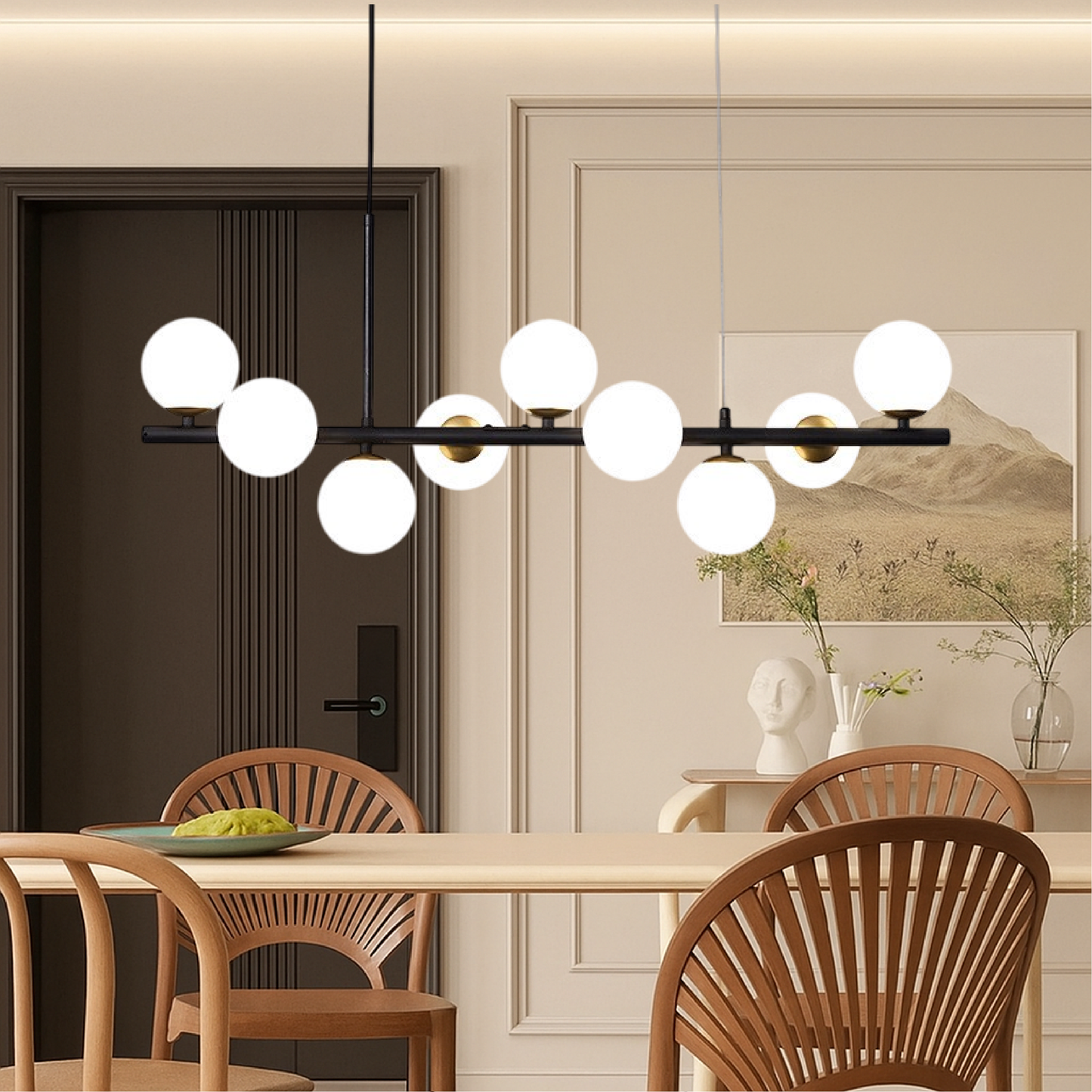 Lunivo | Black Dining Room LED Pendant Light