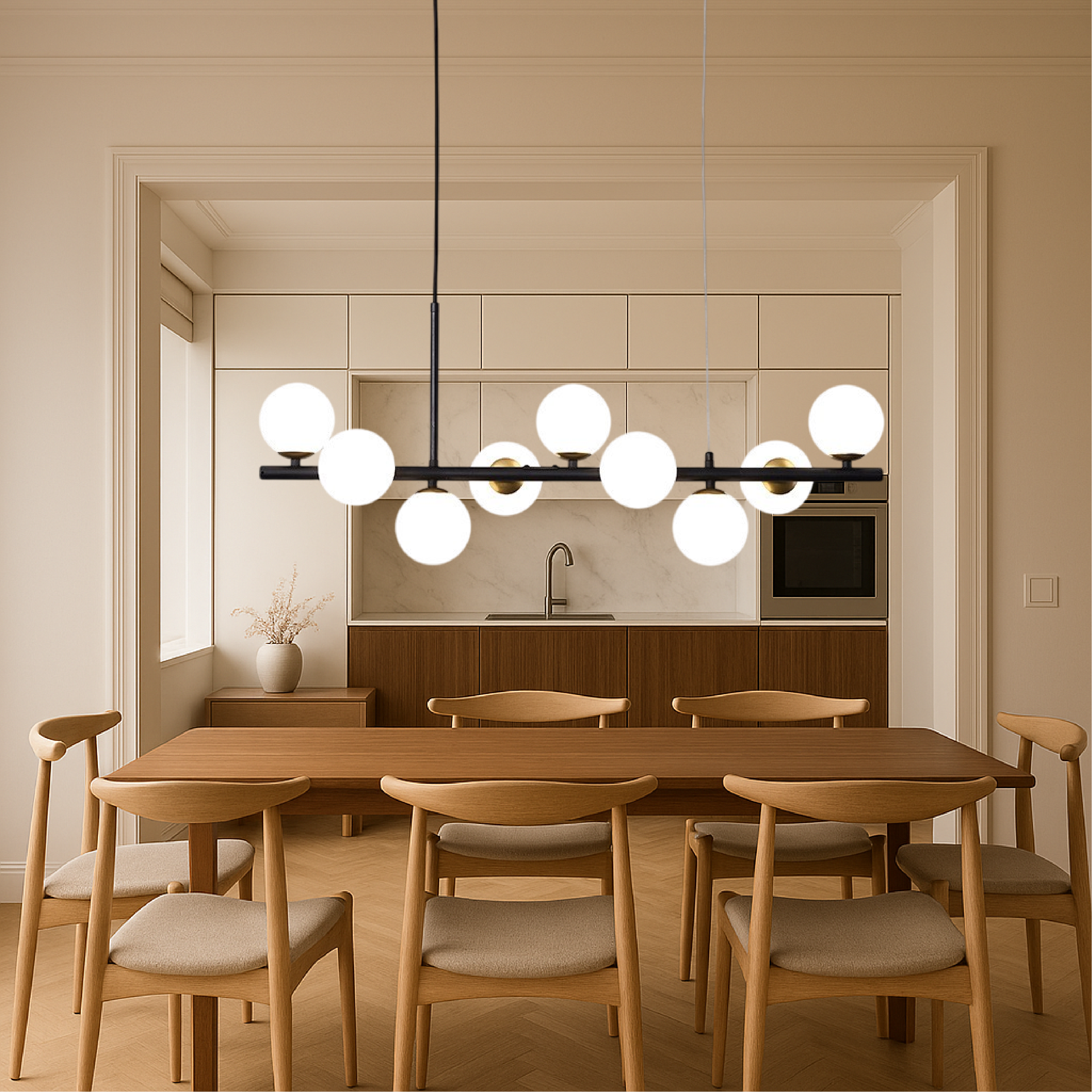 Lunivo | Black Dining Room LED Pendant Light