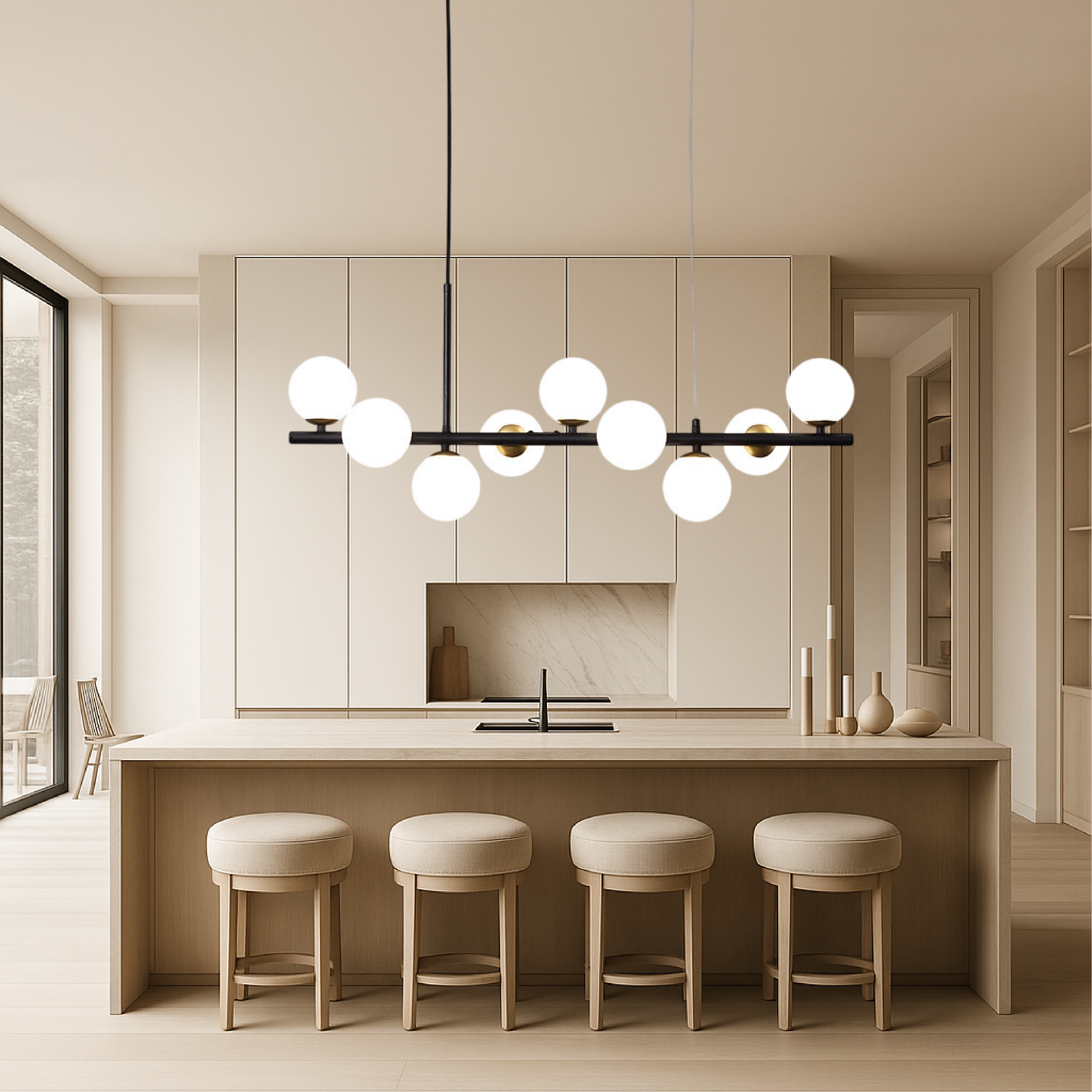 Lunivo | Black Dining Room LED Pendant Light