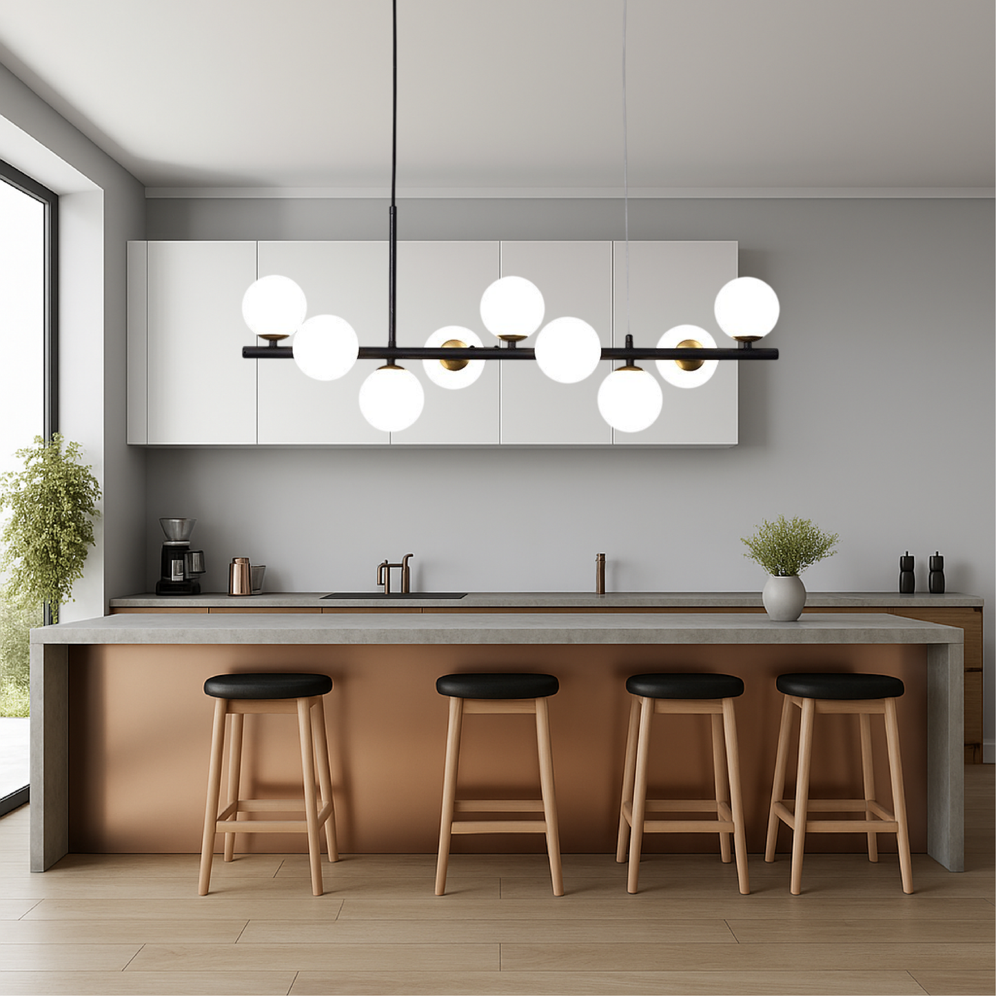 Lunivo | Black Dining Room LED Pendant Light