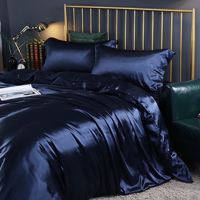 EverGlow Bed Set – LuxeGlow's Satin Bed Set with a unique Cotton Feel, designed for an elegant look and a comfortable, soft texture.