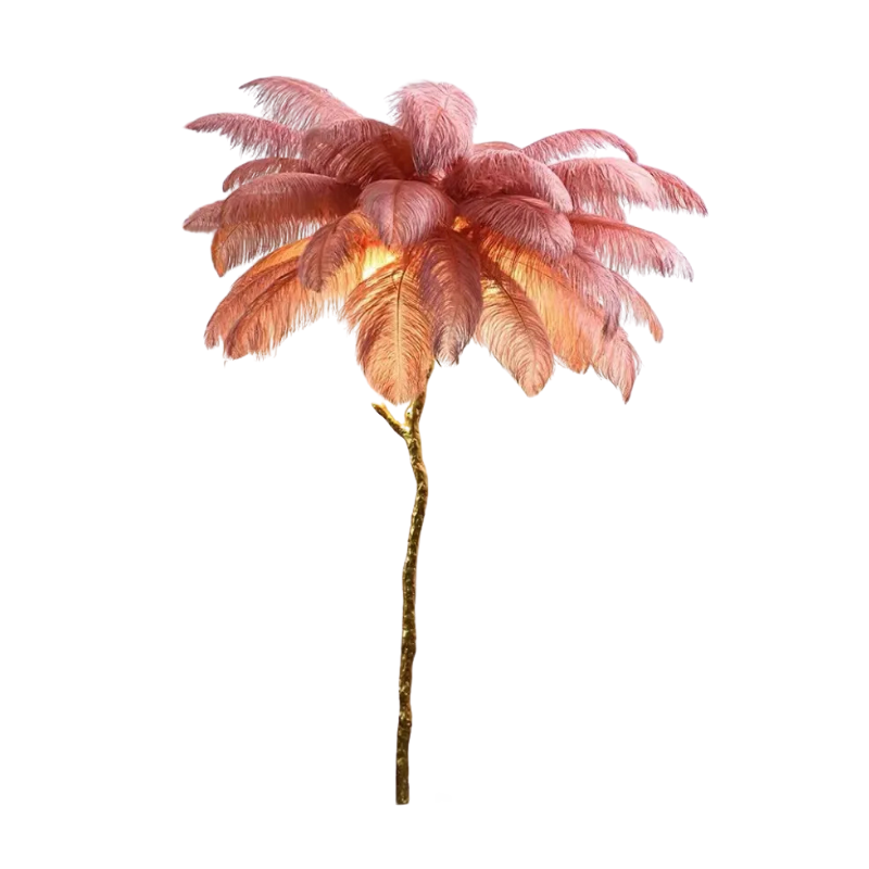 AuroraFluff | Stylish Nordic Floor Lamp with Luxurious Feather Design