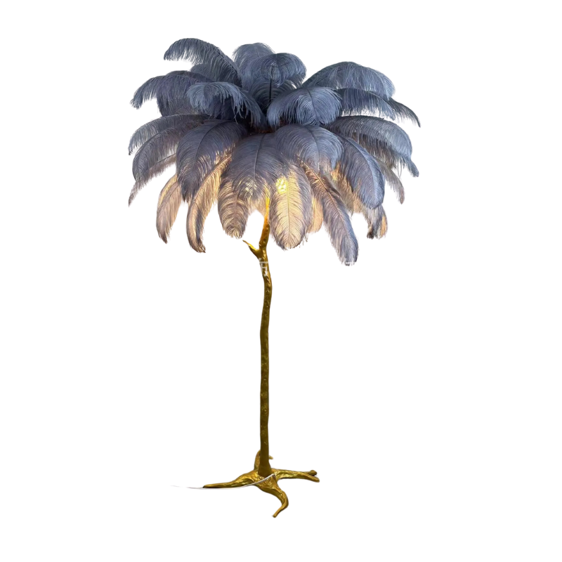 AuroraFluff | Stylish Nordic Floor Lamp with Luxurious Feather Design