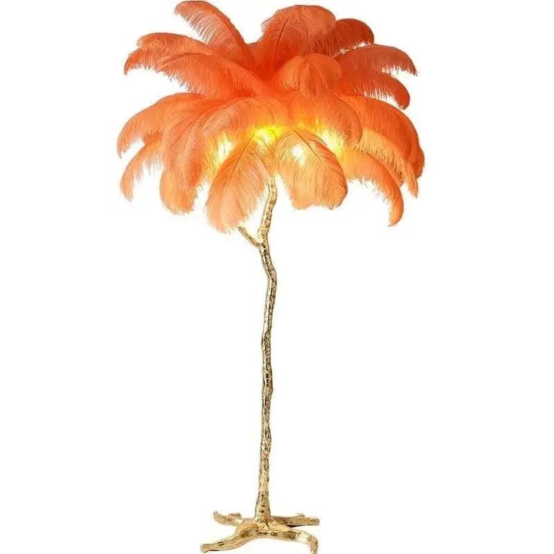 AuroraFluff | Stylish Nordic Floor Lamp with Luxurious Feather Design