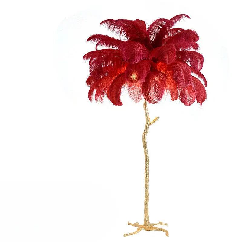 AuroraFluff | Stylish Nordic Floor Lamp with Luxurious Feather Design