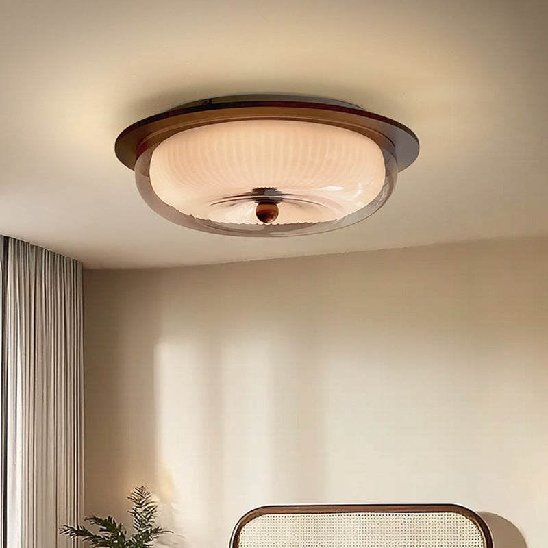Luxina | Minimalist Ceiling Lamp Made with Glass and Wood for Modern Interiors
