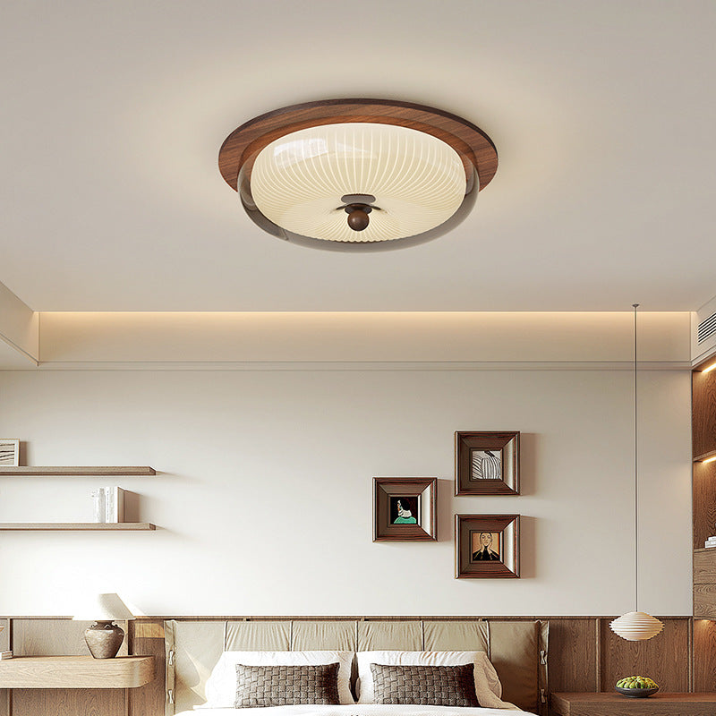 Luxina | Minimalist Ceiling Lamp Made with Glass and Wood for Modern Interiors