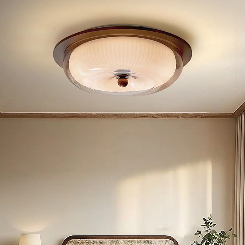 Luxina | Minimalist Ceiling Lamp Made with Glass and Wood for Modern Interiors