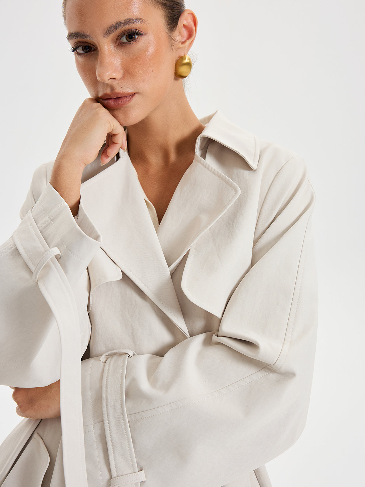 Lyanna | Belted Double-Breasted Classic Trench Coat