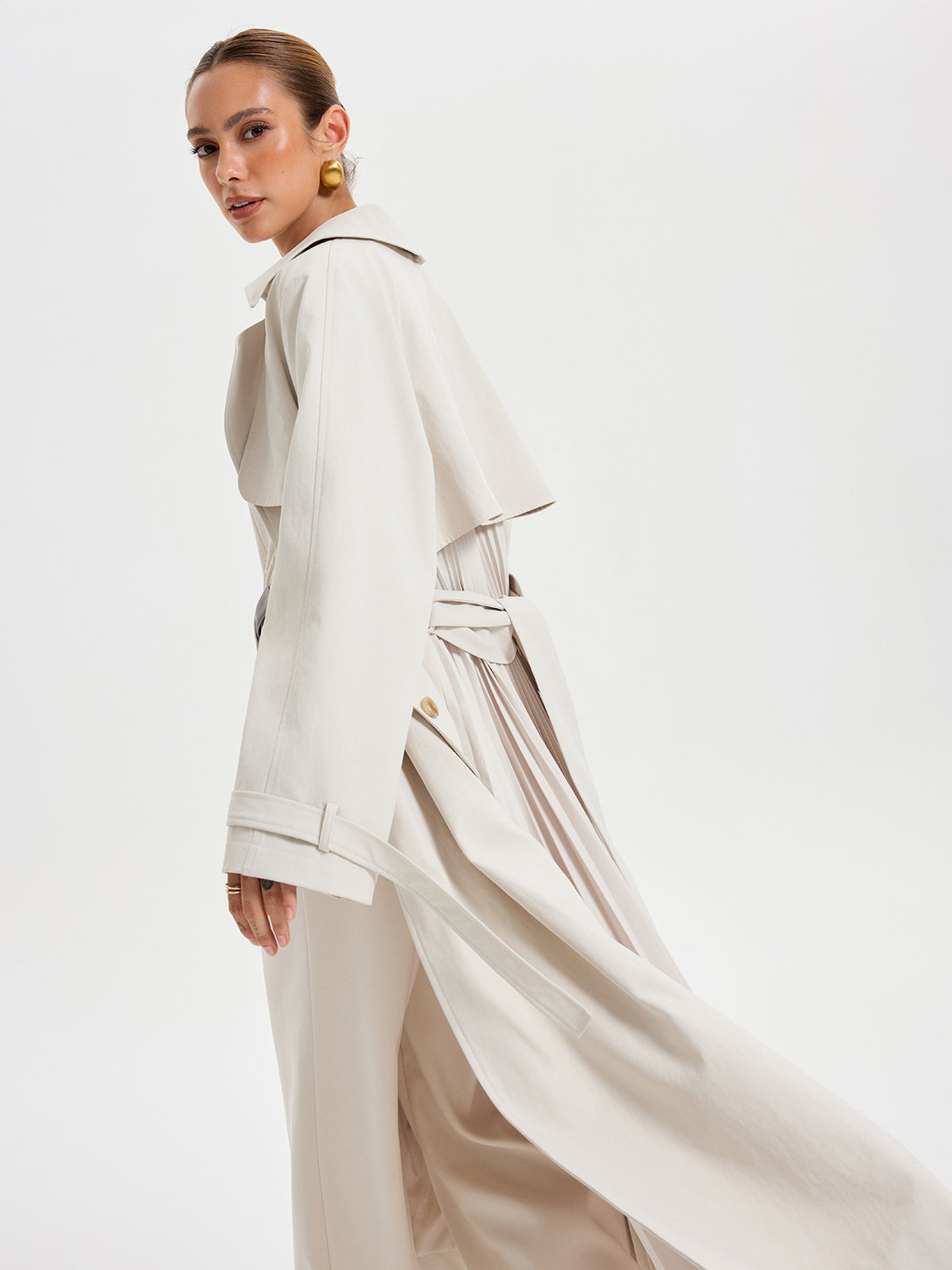 Lyanna | Belted Double-Breasted Classic Trench Coat