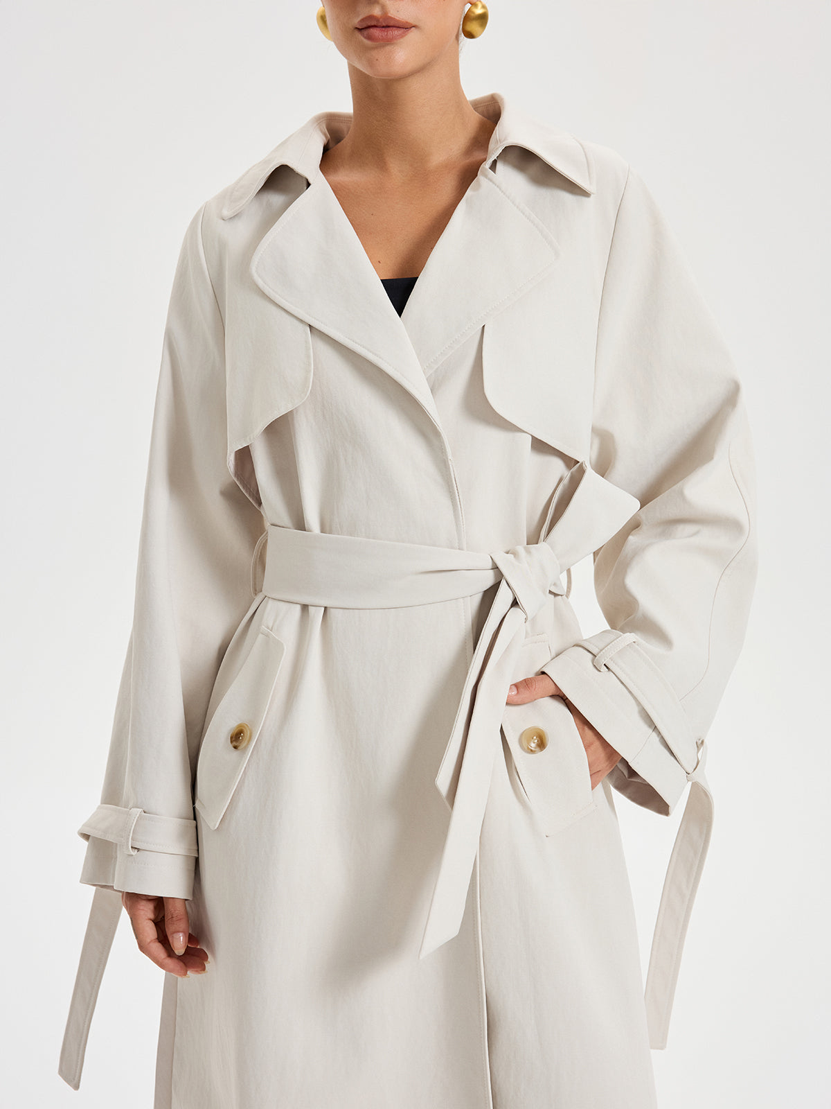 Lyanna | Belted Double-Breasted Classic Trench Coat