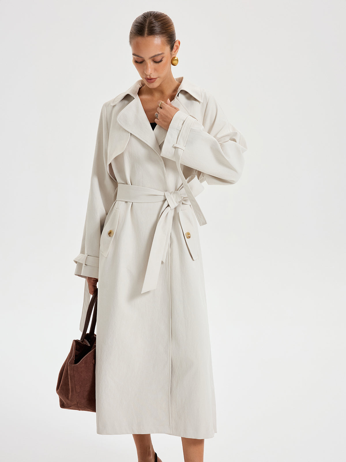Lyanna | Belted Double-Breasted Classic Trench Coat