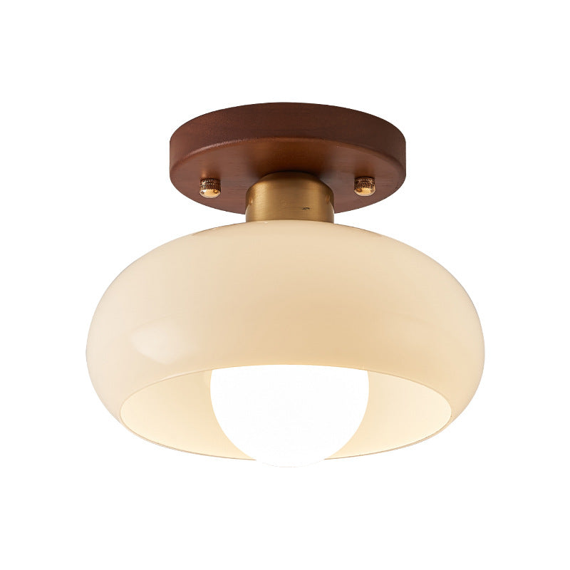 Lystra | Classic Wooden Cream Ceiling Lamp for Elegant Interiors