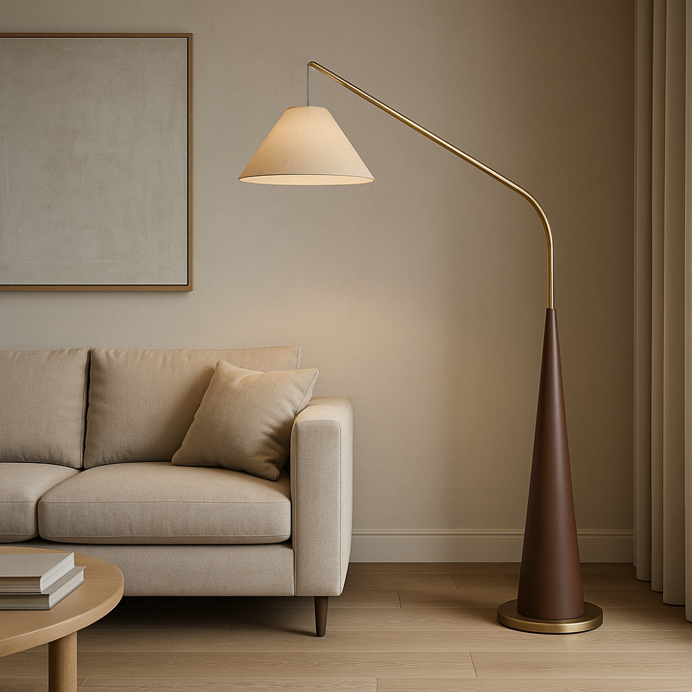 Lytor | Vintage Wooden Arc Design Floor Lamp