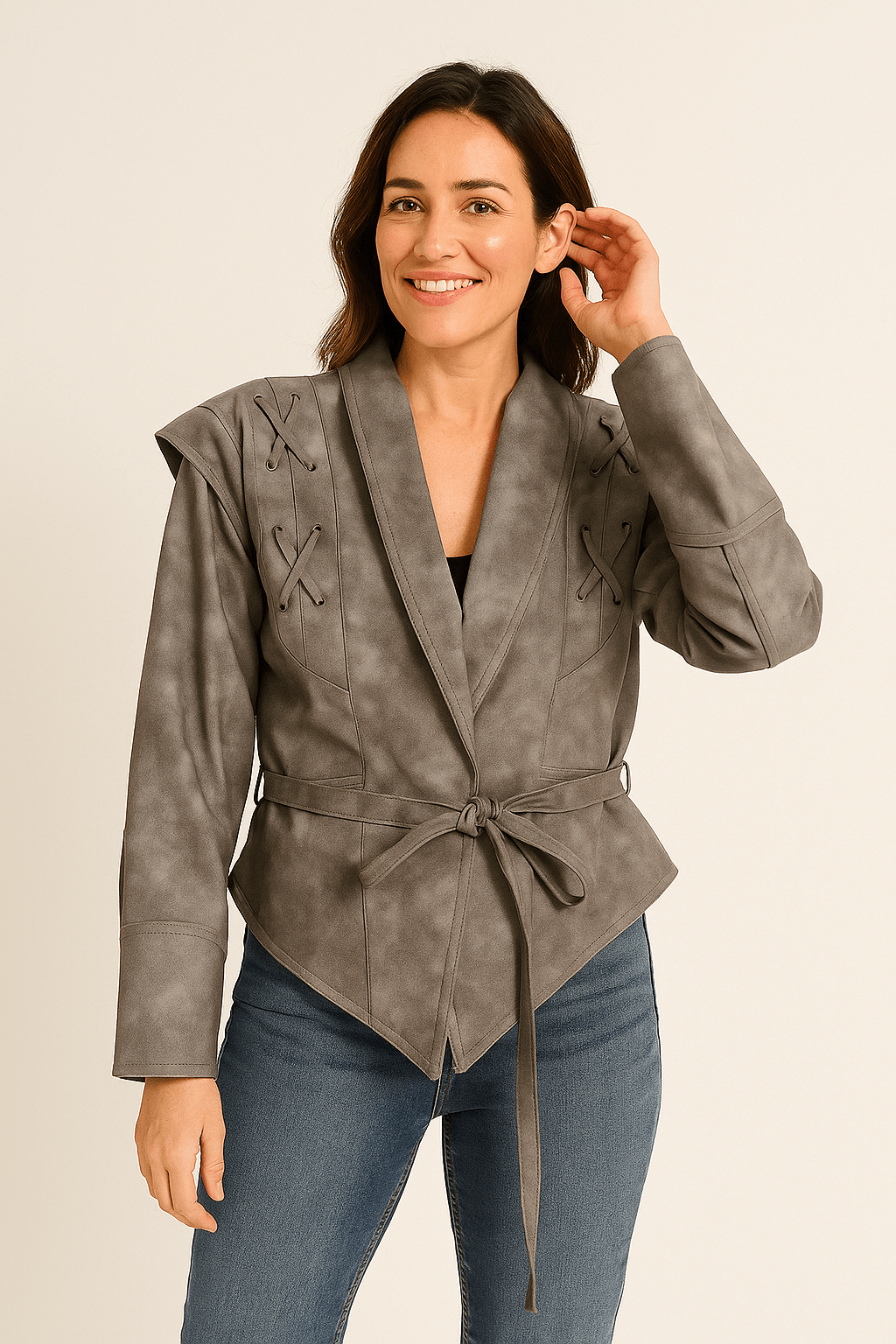 Madonna | Stylish Women's Coat with Tie Belt for Winter Fashion