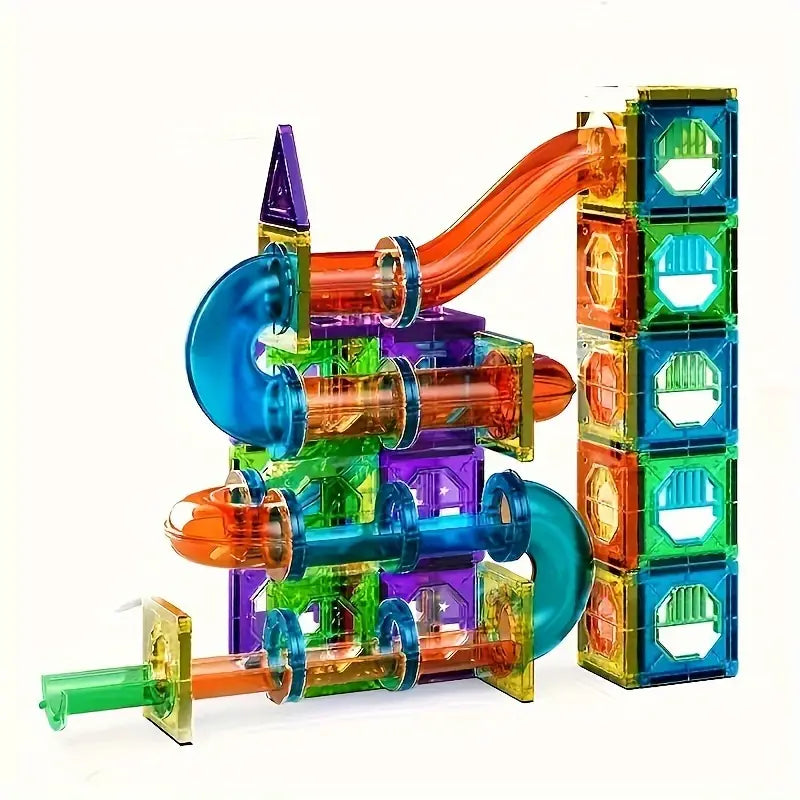 Educational Magnetic Building Blocks Set – 69-Piece LED Light Construction Toy for Kids