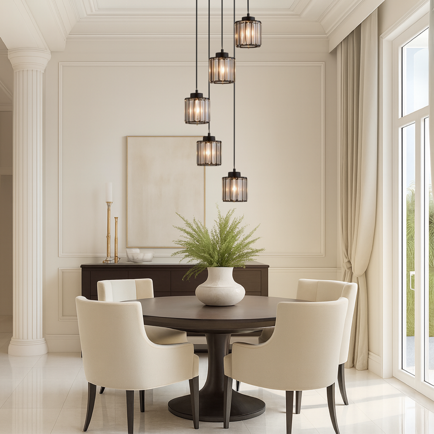 Marbleux | Modern Elegance of Crystal Stair Chandelier