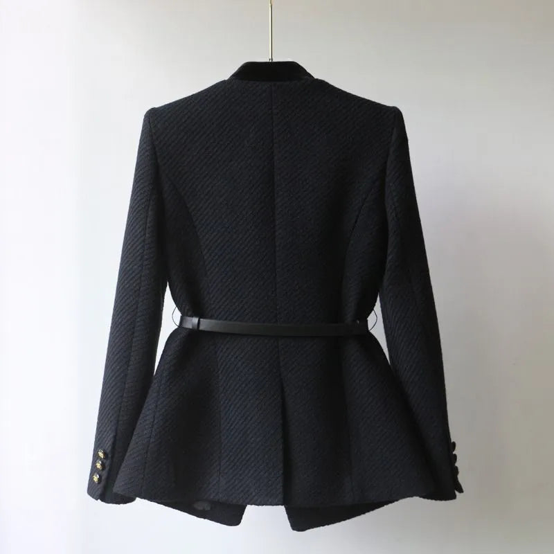 Adriana | Classic Mid-Length Wool Coat for Women – Timeless Warm Elegance