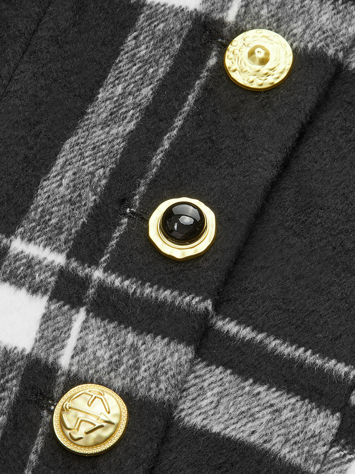 Mazie | Plaid Pattern Belted Long Trench Coat