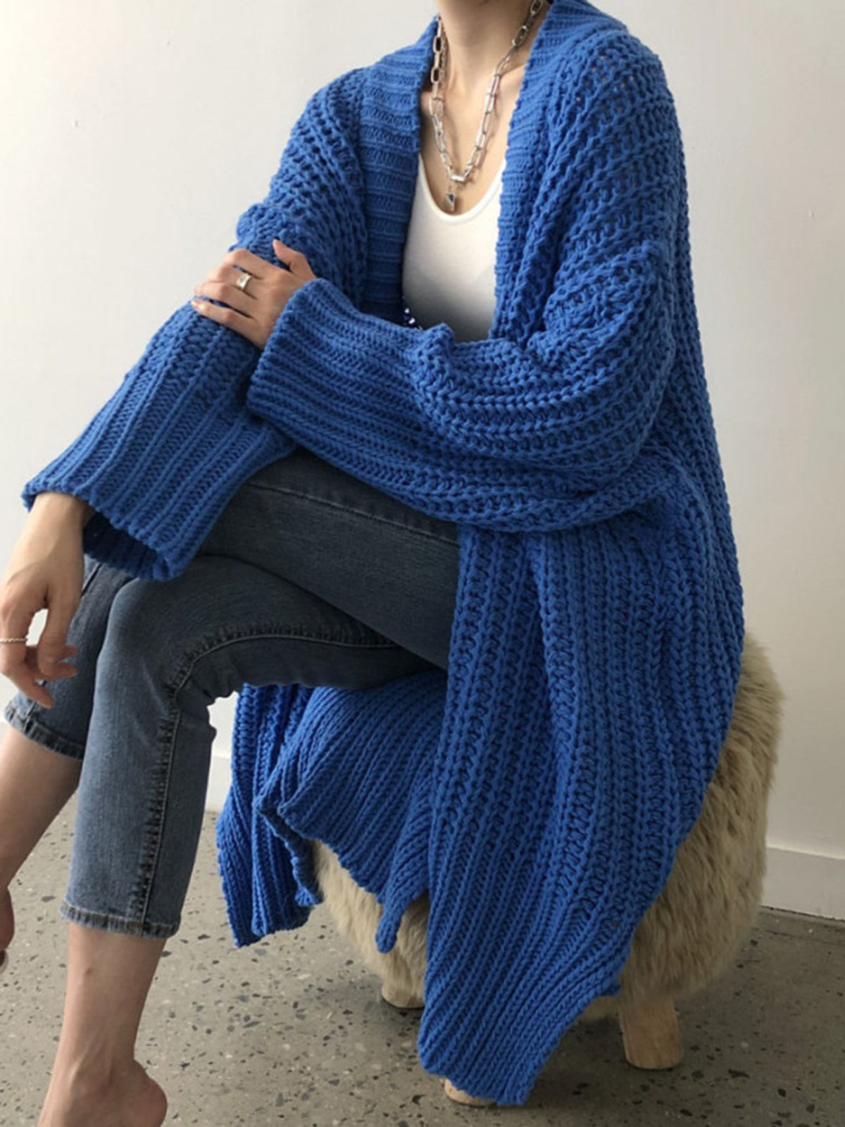 Mckenzie | Relaxed Oversize Split Knit Outerwear
