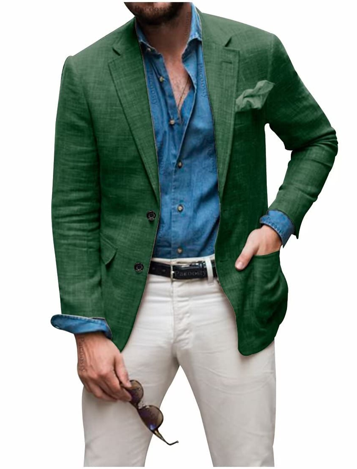 Men's Casual Linen Blazer Jacket - Lightweight, Breathable All-Season Wear for Versatile Style