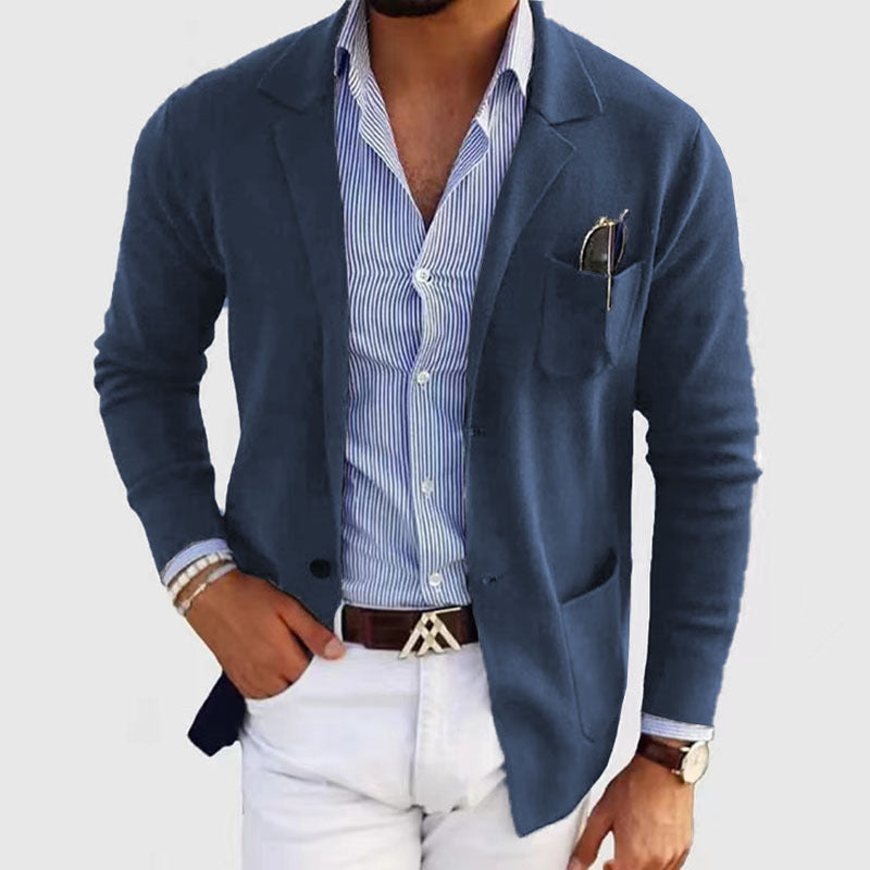 UrbanPoly Blazer – A casual polyester blazer designed for everyday wear.