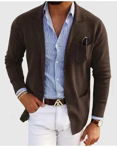 UrbanPoly Blazer – A casual polyester blazer designed for everyday wear.
