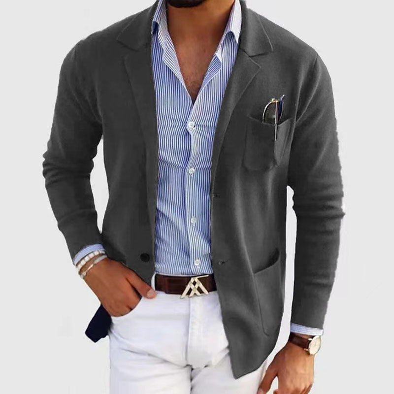 UrbanPoly Blazer – A casual polyester blazer designed for everyday wear.