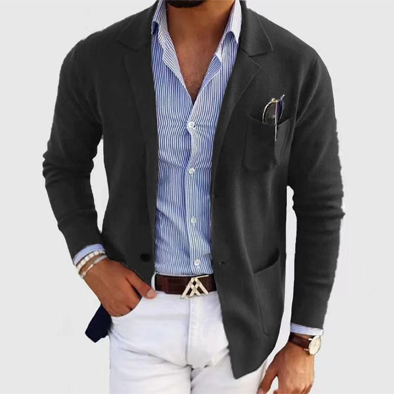 UrbanPoly Blazer – A casual polyester blazer designed for everyday wear.