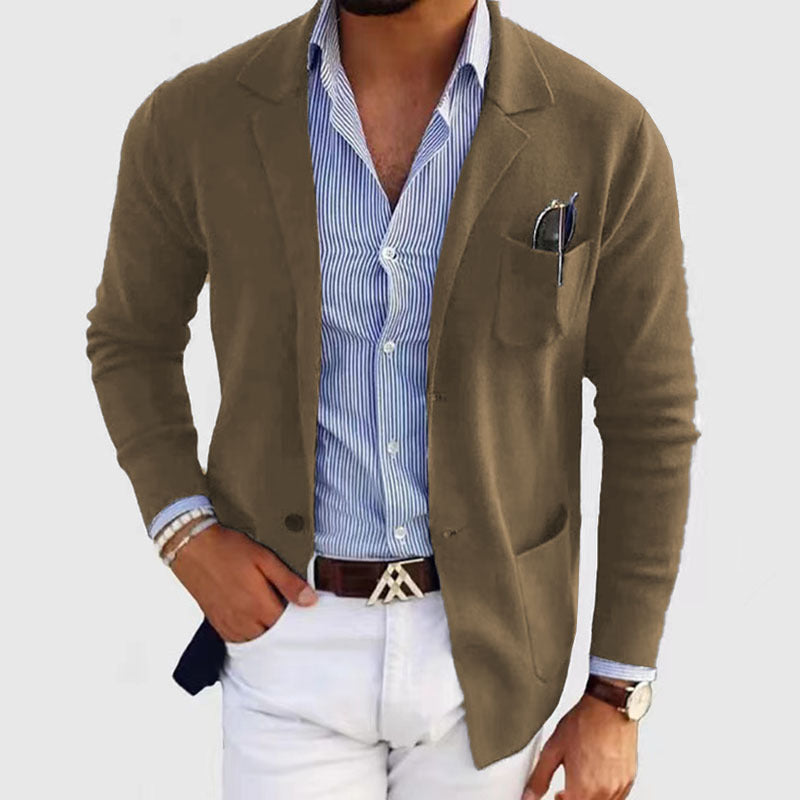 UrbanPoly Blazer – A casual polyester blazer designed for everyday wear.
