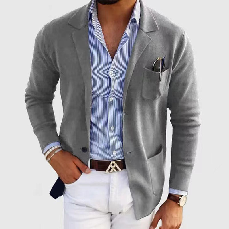 UrbanPoly Blazer – A casual polyester blazer designed for everyday wear.