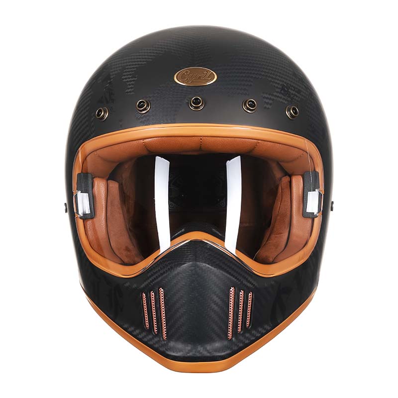 Men’s Motorcycle Helmet Full Face – Ultra-Light Carbon Fiber, DOT/ECE Approved