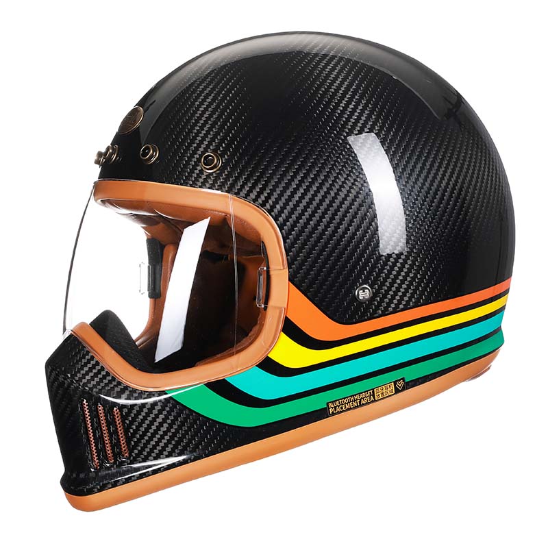 Men's Full Face Motorcycle Helmet Carbon Fiber Lightweight DOT ECE Approved