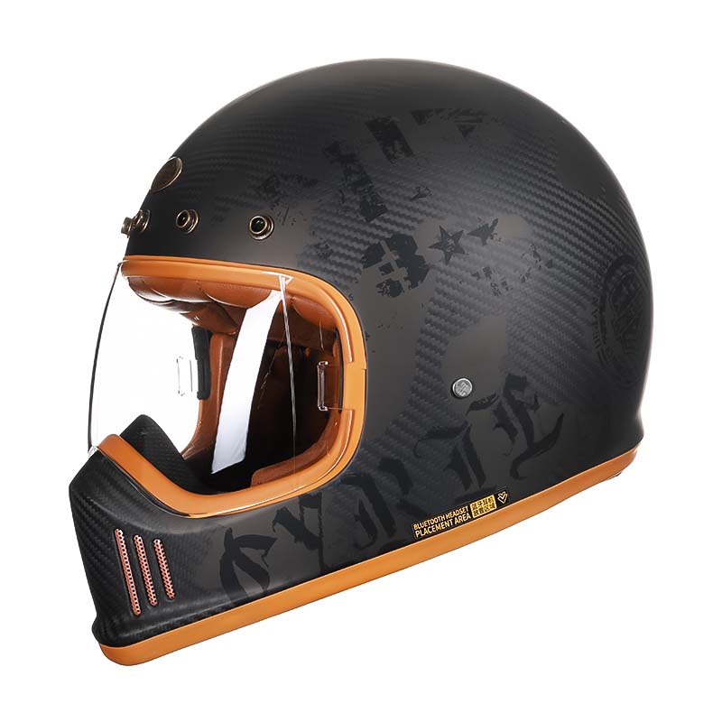 Men’s Motorcycle Helmet Full Face – Ultra-Light Carbon Fiber, DOT/ECE Approved