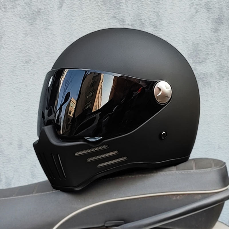 Men’s Full Face Motorcycle Helmet DOT ECE Approved ABS Dark Visor