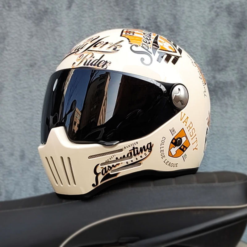 Men’s Full Face Motorcycle Helmet DOT ECE Approved ABS Dark Visor