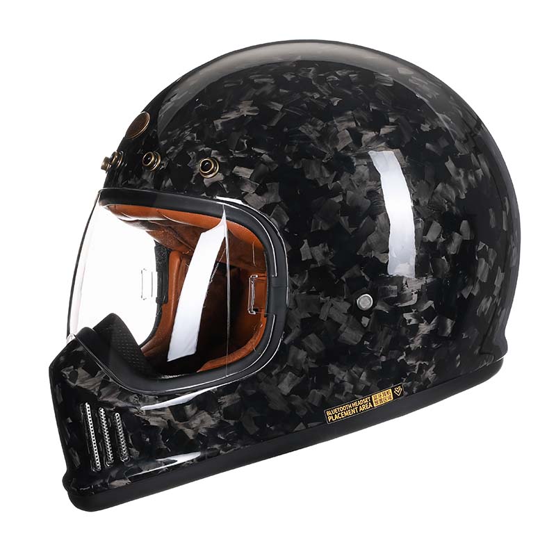 Lightweight Carbon Fiber Motorcycle Helmet – Full Face Protection, DOT & ECE