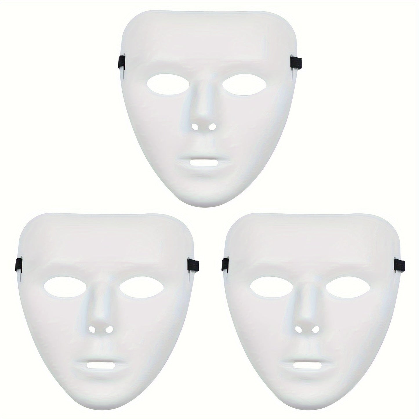 Men’s Plastic Anonymous Mask | Full Face Halloween Cosplay Accessory
