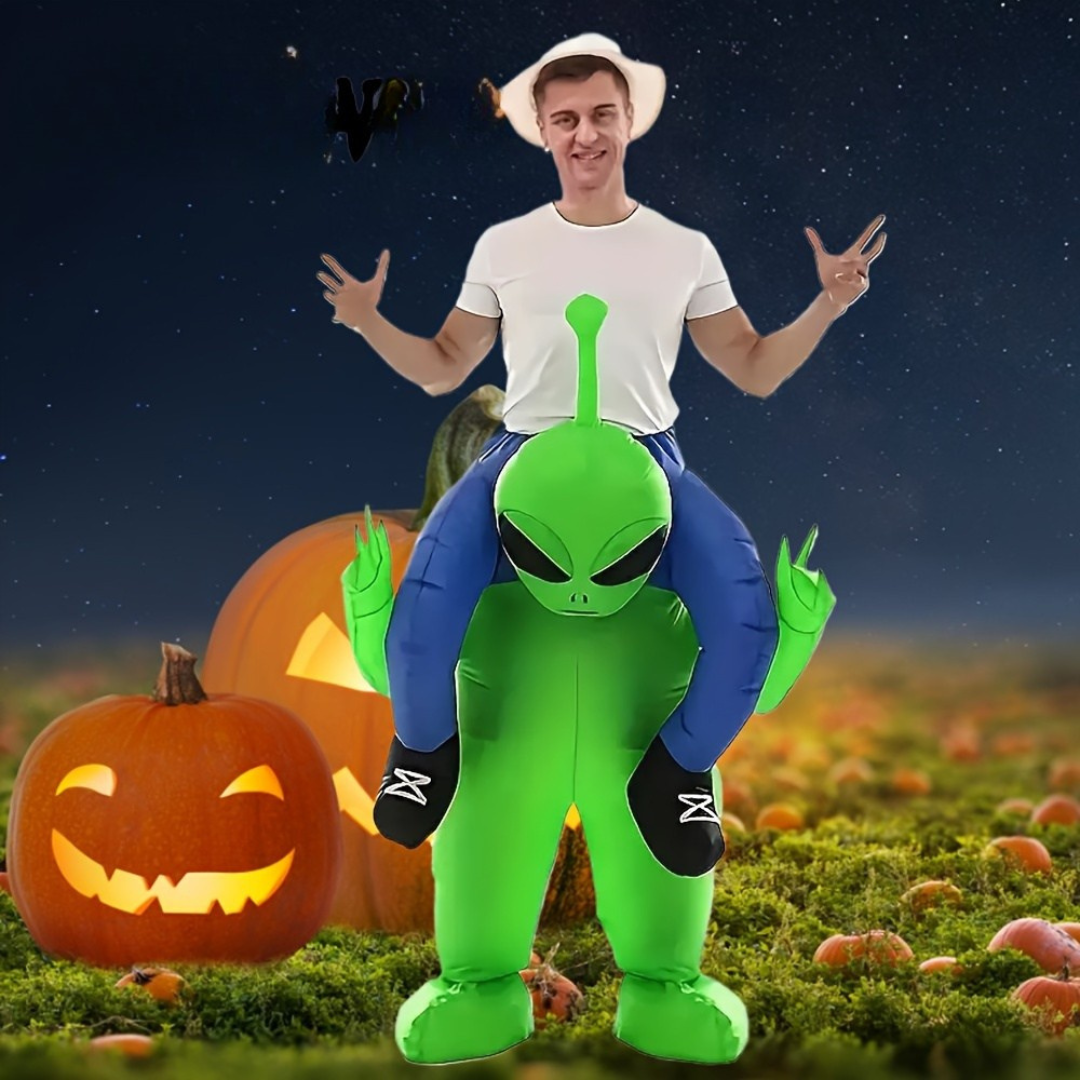 Men’s Inflatable Alien Costume – Ride-On Illusion Style | Halloween Outfit