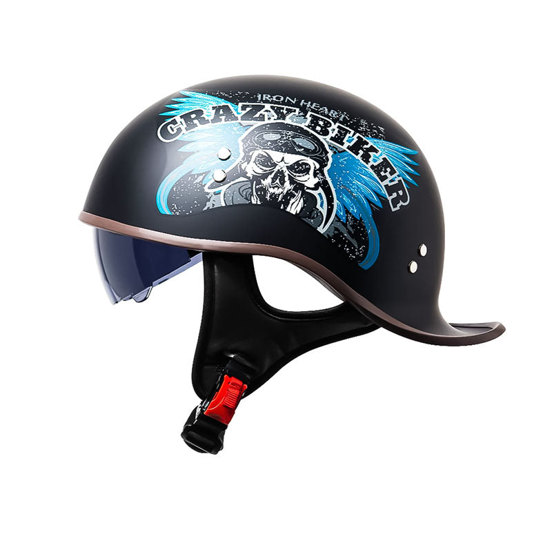 Men’s Half Helmet DOT Approved High-Strength ABS with UV Protection