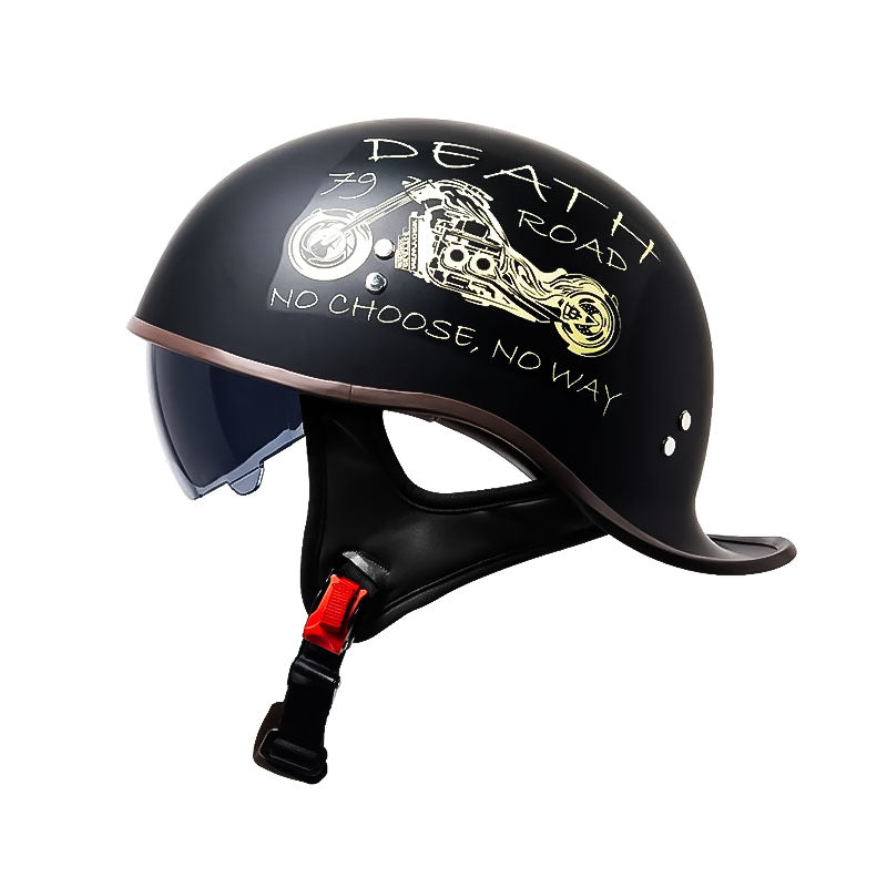 Men’s Half Helmet DOT Approved High-Strength ABS with UV Protection