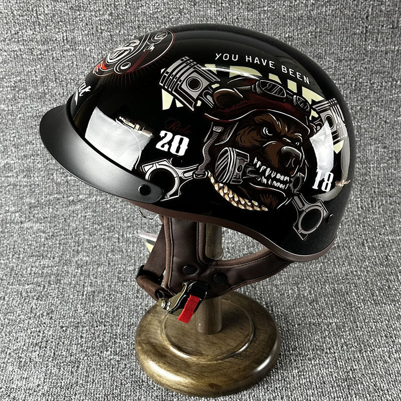 Men’s Half Helmet Stylish Lightweight Microfiber
