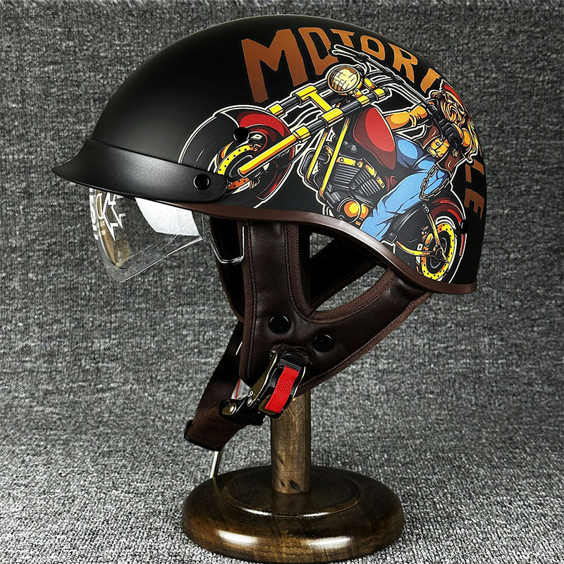 Men’s Half Helmet Stylish Lightweight Microfiber