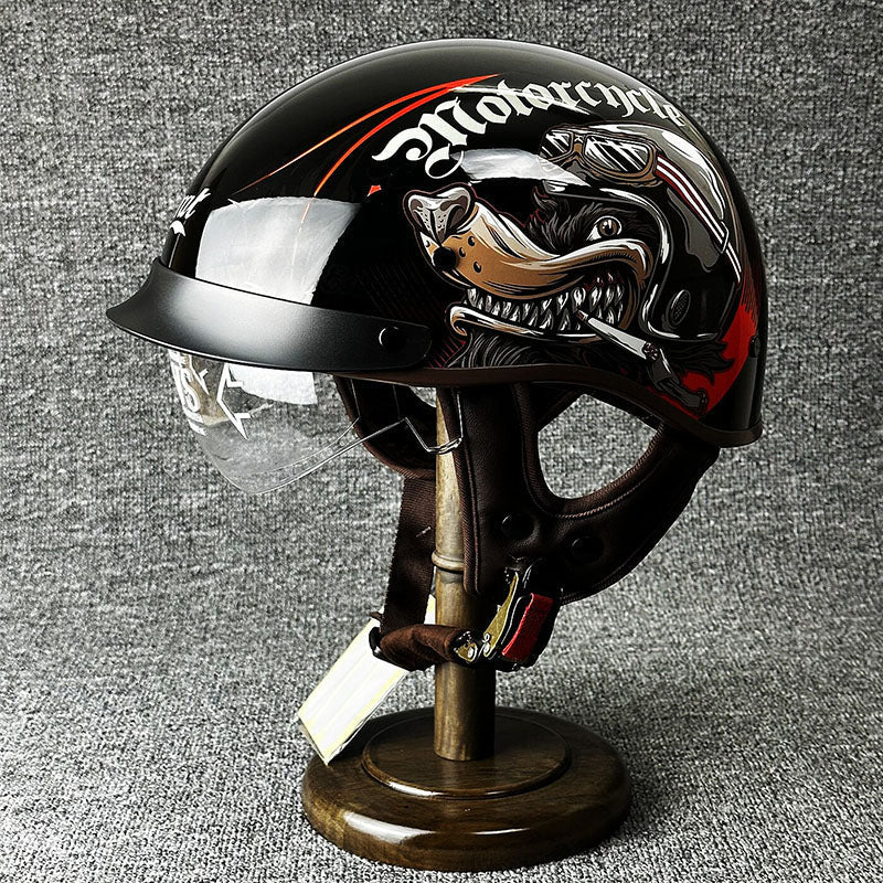 Men’s Half Helmet Stylish Lightweight Microfiber